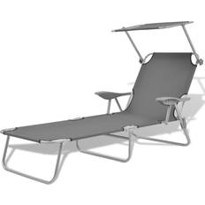 Dakota Fields Sun Lounger With Canopy â Steel Frame