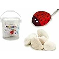 White Crafts Pincello Set of 4 Handcrafted White Stones 3 Kg 18 x 16 x 18 cm