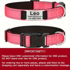 Pets Temu Personalized Dog Engraved Metal Pet Collars