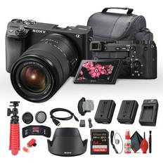 Sony a6400 Mirrorless Camera with 18-135mm Lens with Real-Time Eye Auto Focus Bundle