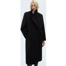 Mango Outerwear Mango Lapels Wool Coat - Black