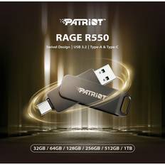 Memory Cards & USB Flash Drives Patriot Rage R550 64GB USB 3.2 Gen 1