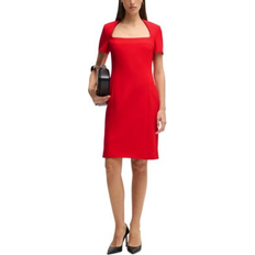 HUGO BOSS Dresses HUGO BOSS Square-Neck Slim-Fit Dress - Bright Red