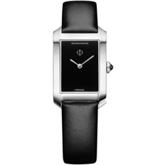 Baume & Mercier Swiss Hampton Black Leather Strap Watch 35 x 22 mm