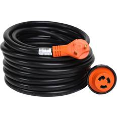 Black Extension Cords TechnoRV CORD-30AMP-50FT-MFN 15.24m