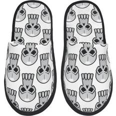 Slippers Cywemop Fuzzy Memory Foam Slippers - Gray Skull