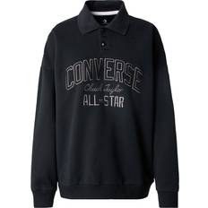 Converse Vaatteet Converse Retro Button Crew Sweatshirt - Black