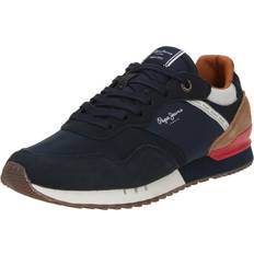 Pepe Jeans London Brand Leather Træningssko Blå