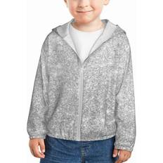 Silver Hoodies Children's Clothing ZHBwal Kids Zip Up Hoodie - Silver Glitter