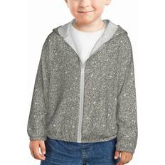 Silver Hoodies Children's Clothing ZHBwal Kids Zip Up Hoodie - Silver Glitter