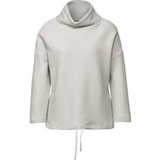 Street One Bekleidung Street One Schalkragen Strukturshirt - Heather Grey