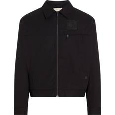 Calvin Klein Herr Jackor Calvin Klein Cotton Twill Zip Up Jacket - Black