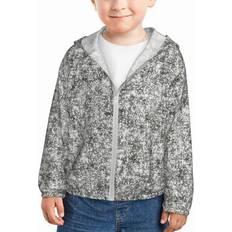 Silver Hoodies Children's Clothing ZHBwal Kids Zip Up Hoodie - Silver Glitter