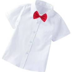 Cheap Suits Children's Clothing Lovskoo Toddler Boys Formal Suit - Beige/Red Tie