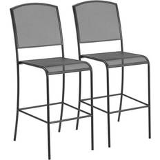 Black Outdoor Bar Stools Global Industrial Outdoor Bar Stool Steel Mesh Black 2 Pack