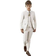 Suits ETHAN 3 Piece Boys Suit for Wedding - Ivory