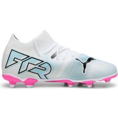 Bianco Scarpe da calcio Puma Future 7 Match FG/AG - Weiß/Schwarz/Pink