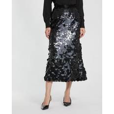 Mac Duggal Skirts Mac Duggal Paillette Sequin Midi Skirt - Black