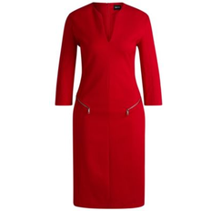 HUGO BOSS Dresses HUGO BOSS Cropped Sleeve V-Neck Dress - Bright Red