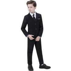 Suits Yavakoor Boys 4 Piece Formal Outfit - Black