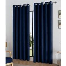 Curtains & Accessories Alan Symonds Temple Velvet Blackout Ring Top Curtains 90" x 72"