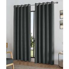 Curtains & Accessories Alan Symonds Temple Velvet Blackout Ring Top Curtains 46" x 72"