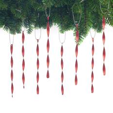 Aluminium Christmas Decorations AMS 24PCS Aluminum Twisted Icicles Set Christmas Tree Ornament