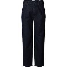 Selected Dame Jeans Selected Jeans Med Lægfolder SLH220 Kobe - Natblå