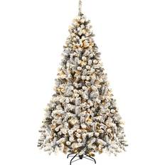 Einrichtungsdetails Costway Artificial with Snow and Warm LED Lights White Weihnachtsbaum 225cm