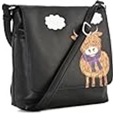 Premium Highland Cow Small Crossbody Bag - Grey