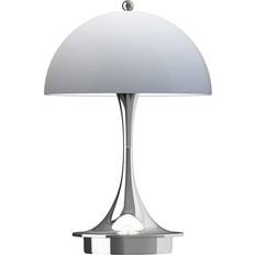 Panthella portable led Louis Poulsen Panthella 160 Portable Chrome Opal Grey Bordlampe 23.8cm