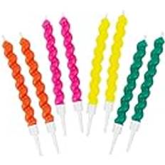 Talking Tables Brights Twirl Cake Candles Pack of 8