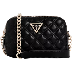 Guess Giully Diamond Quilted Faux Leather Camera Bag Black