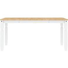 vidaXL Corona White/Natural Dining Table 80x160cm