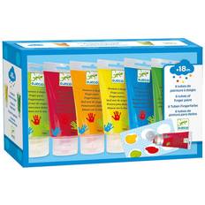 Maling Djeco Finger Paint Tubes Assorted 6x75ml