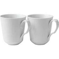 Royal Copenhagen White Fluted Mug 38cl 2pcs