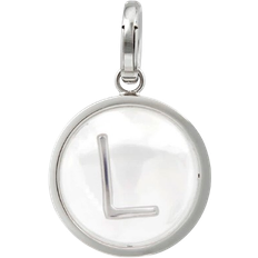 Unisex Jewelry Burberry Marbled Alphabet Charm - Silver/Mother Of Pearl