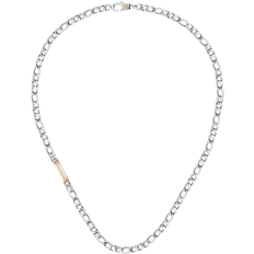 Edelstahl Halsketten Maserati Necklace - Silver/Rose Gold/Diamond