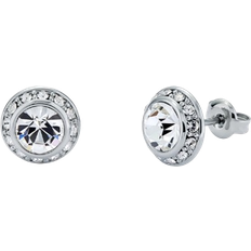 Soletia Stud Earrings - Silver/Transparent