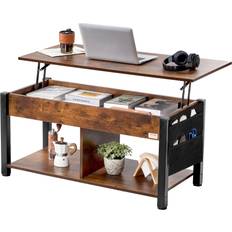 VEVOR Lift Top with Extra Storage Pockets Brown Soffbord 48x106cm