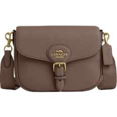 Crossbody Bags Coach Amelia Saddle Bag - Pebbled Leather/Gold/Dark Stone