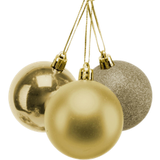 Shatchi Baubles Shatterproof Gold Christmas Tree Ornament 3pcs