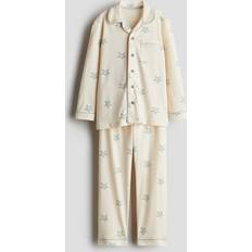 Beige Night Garments H&M Printed Cotton Pyjamas - Beige