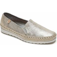 Oro Mocasines Nuria Nucleo Metal Oro Slip-On Shoes - Beige