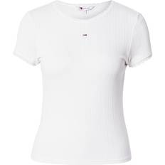 Beige - Herre Bluser Tommy Jeans T-shirt - Hvid