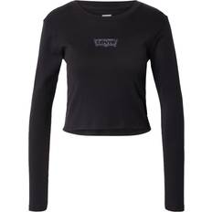 Prikkede Overdele Levi's Sporty Polkaprikket Langærmet T-shirt - Sort