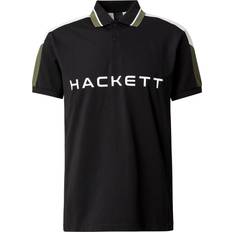 Homme Chemisiers Hackett London Polo T-Shirt - Multicolor Schwarz/Grün/Khaki/Weiß