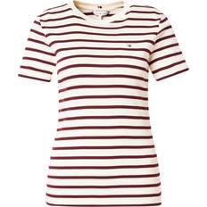 Blusen Tommy Hilfiger Cody T-Shirt - Creme/Dunkelrot