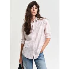 Dam - Slim Skjortor Gant Rel Poplin Shirt - Ljus Röd