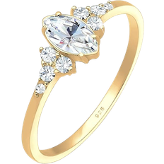 Elli Solitaire Engagement Ring - Gold/Transparent